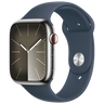 Stainless steel Silver Case with Sport Band S/M - Storm Blue