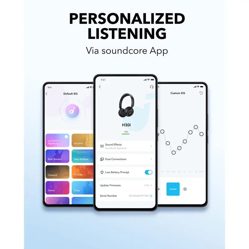 soundcore H30i by Anker, Over Ear Headphones Bluetooth Wireless