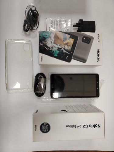 Nokia C2 2nd Edition TA-1452 DS (2GB+32GB) Smartphone [with Adapter + Charging Cable + Case + Headphones Included in the carton box]