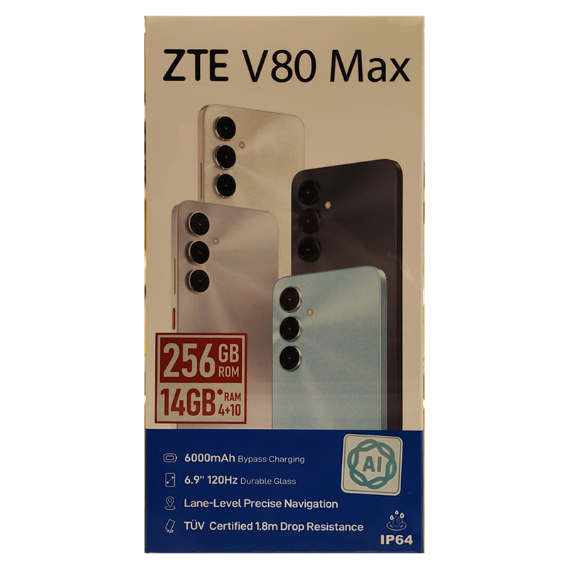 ZTE V80 Max 4G (4GB + 10GB RAM + 256GB Storage)