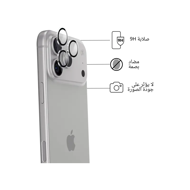 Zain Basics 360° Protection Clear Bundle for iPhone 18 Pro  – MagSafe Case with Rotating Kickstand, 9H Glass Screen Protector & Camera Lens Protector