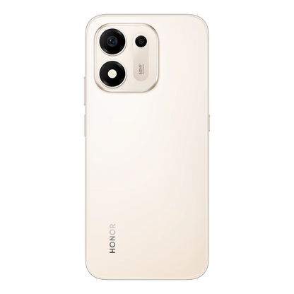 HONOR X7e Plus 5G Desert Gold rear panel and camera view