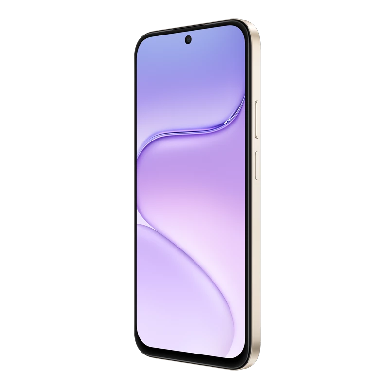 HONOR X7e Plus 5G Desert Gold right side and front view