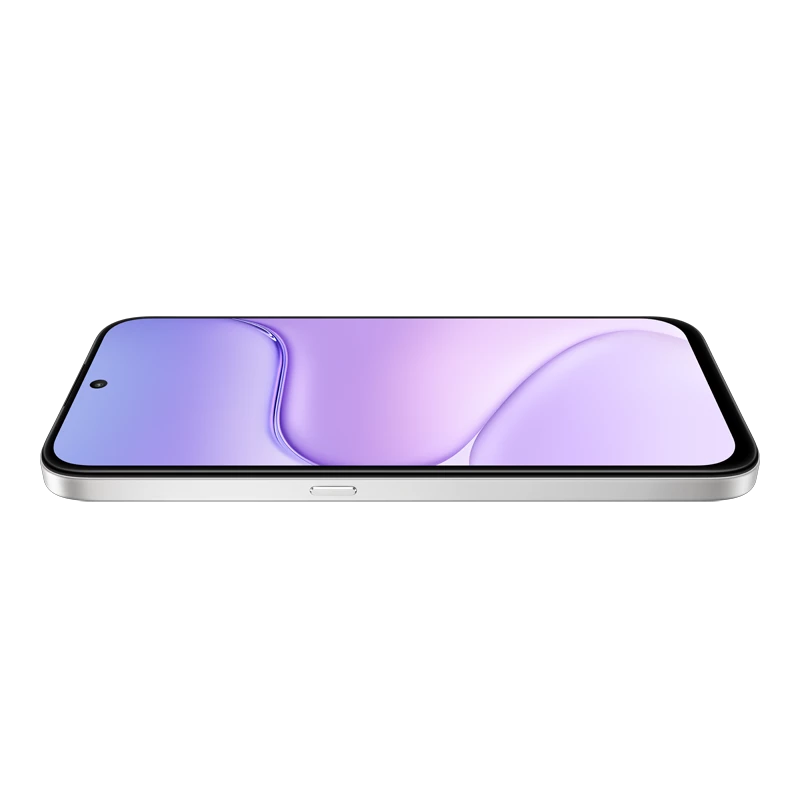 HONOR X7e Plus 5G Meteor Silver horizontal profile and display view