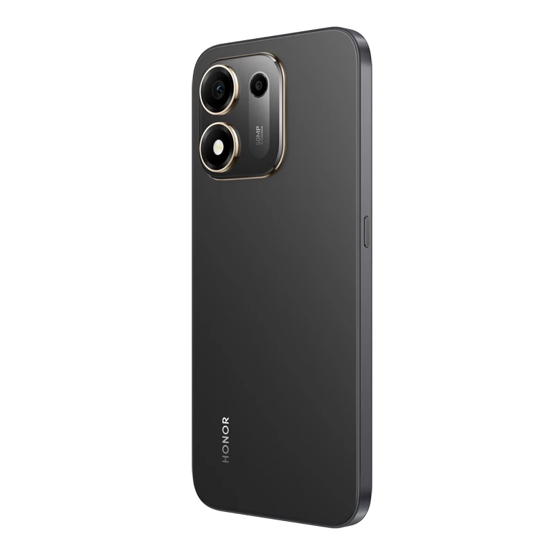 HONOR X7e Plus 5G Velvet Black angled rear view