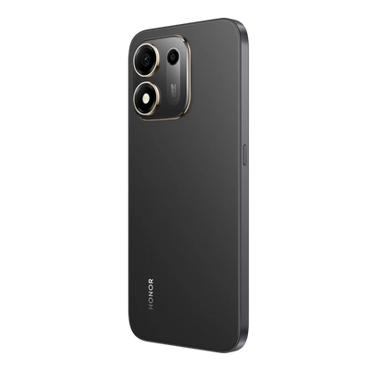 HONOR X7e Plus 5G Velvet Black angled rear view