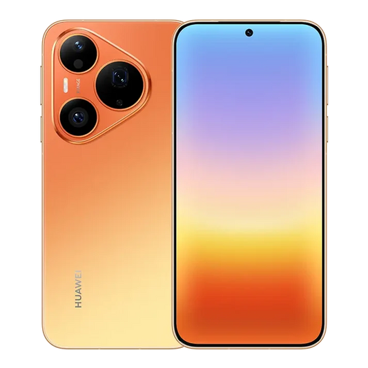 HUAWEI Pura 90s Pro 5G+ in orange-soda showing the front and back design