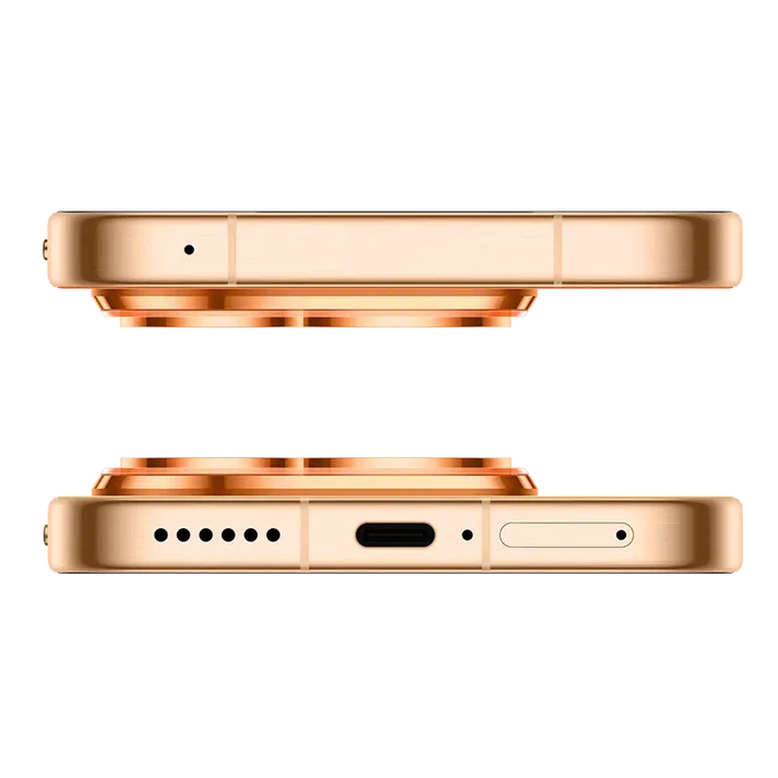 HUAWEI Pura 90s Pro 5G+ Orange Soda top and bottom view