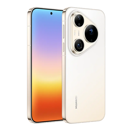 HUAWEI Pura 90s Pro Max 5G+ Blush Gold front and rear angled view with immersive display.
