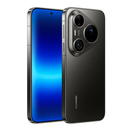 HUAWEI Pura 90s Pro Max 5G+ Graphite Black front and rear angled view featuring XMAGE triple camera system.

