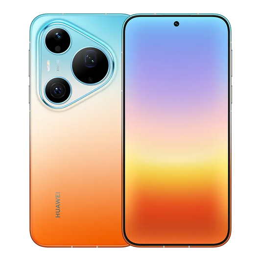 HUAWEI Pura 90s Pro Max 5G+ Orange Ocean front display with rear premium gradient finish.
