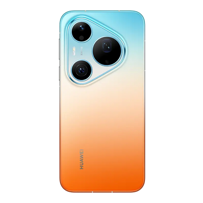Rear view of HUAWEI Pura 90s Pro Max 5G+ Orange Ocean highlighting XMAGE camera design.
