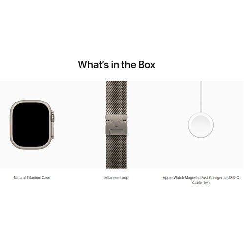 Apple Watch Ultra 3 GPS + Cellular, 49mm - Titanium Case with Titanium Milanese Loop