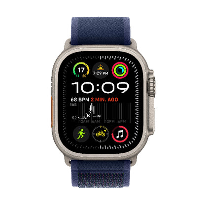 Apple Watch Ultra 2 GPS + Cellular 49mm (MX4L3QA/A) Natural Titanium Case with Blue Trail Loop M/L (Arabic Edition)