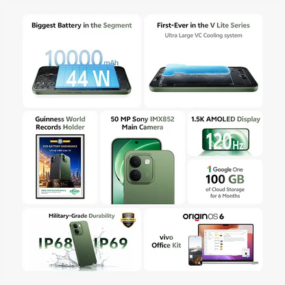 vivo V80 Lite 5G (8GB RAM + 256GB Storage)