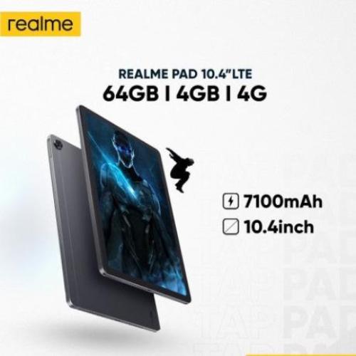 realme Pad 10.4-inch 4G Tablet (4GB+64GB) [With realme Techlife Tablet Cover as FREE Gift]